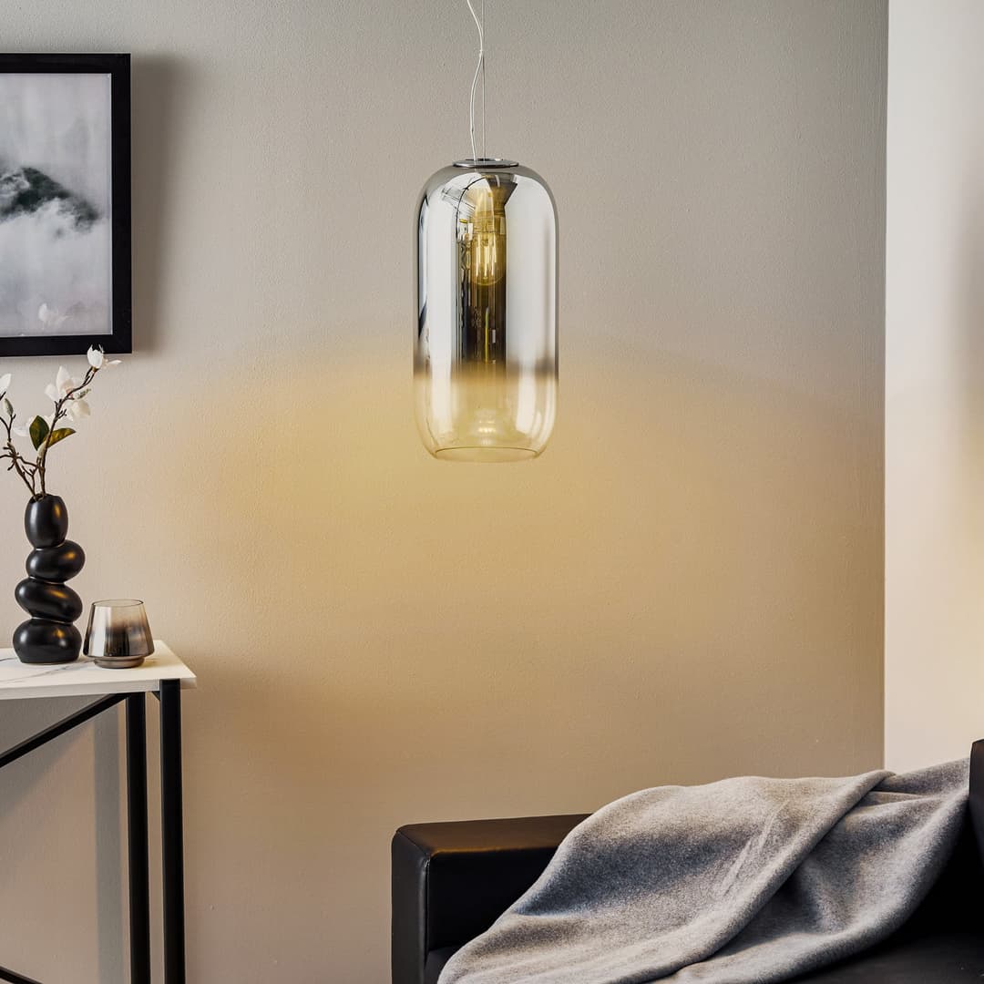 Gople Pendelleuchte Silver - Artemide - Wohnzimmer - Design - Glas - Einflammig