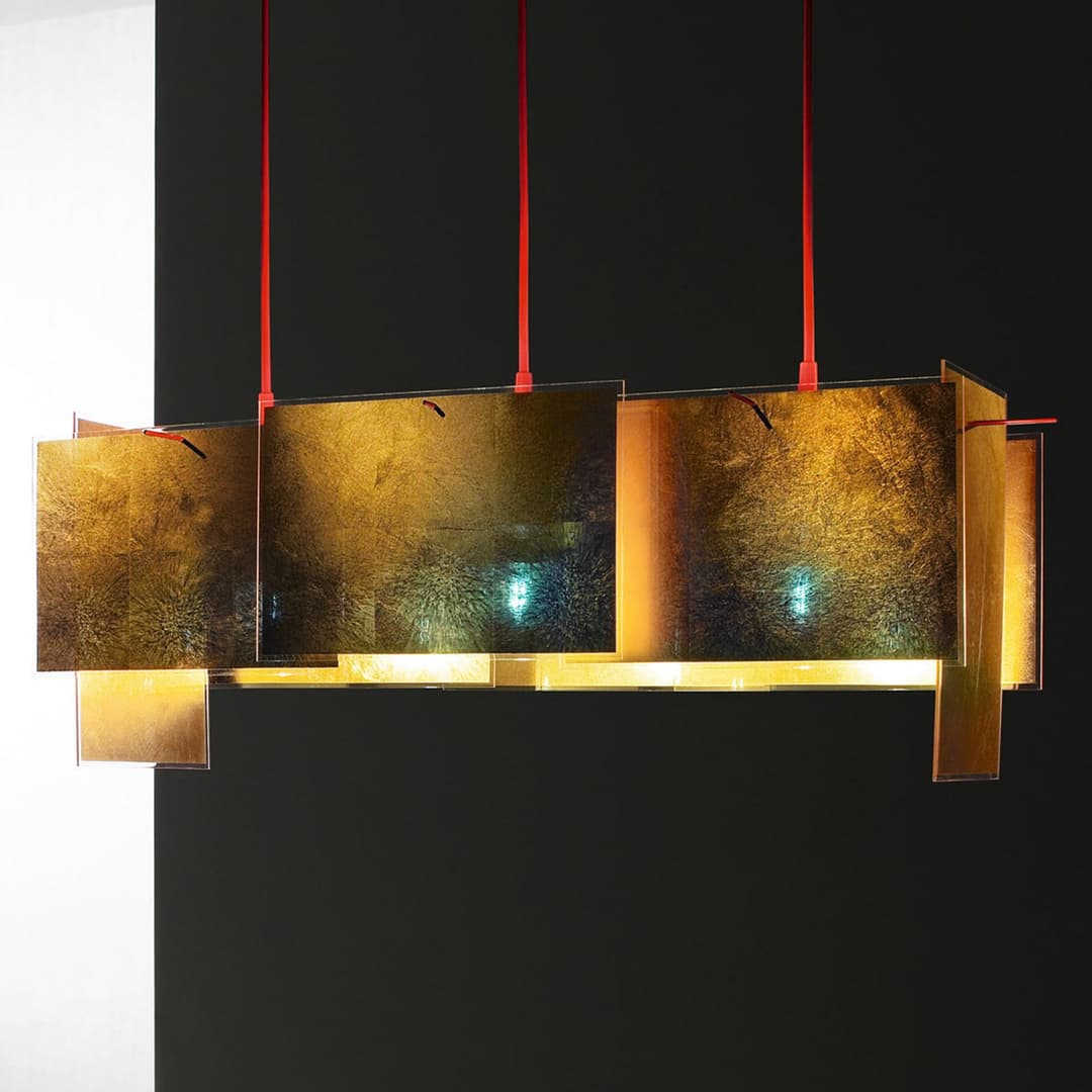 24 Karat Blau M Pendelleuchte 230cm - Ingo Maurer - Wohnzimmer - Design - Kunststoff