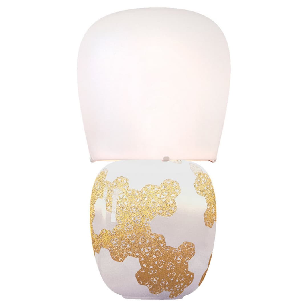 Hive Tischleuchte White - KDLN - Wohnzimmer - Design - Keramik - Mit Schirm
