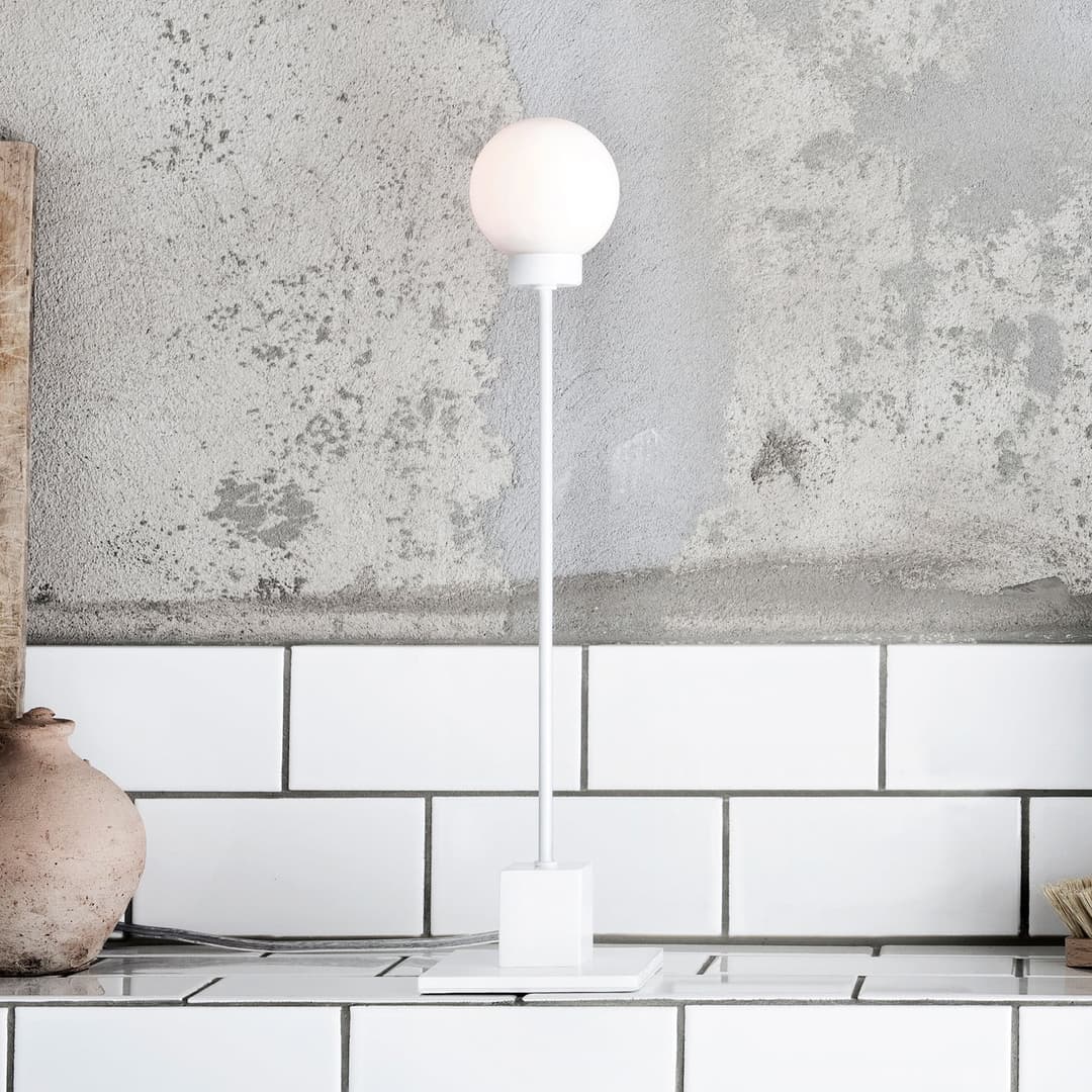 Snowball D8 Tischleuchte White - Northern - Wohnzimmer - Design - Glas - Einflammig