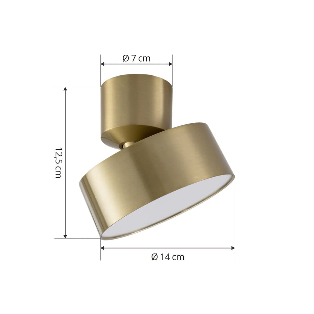 Nivoria LED Spotlight Adjustable Gold - Lindby - Wohnzimmer - Modern - Aluminium - Rund