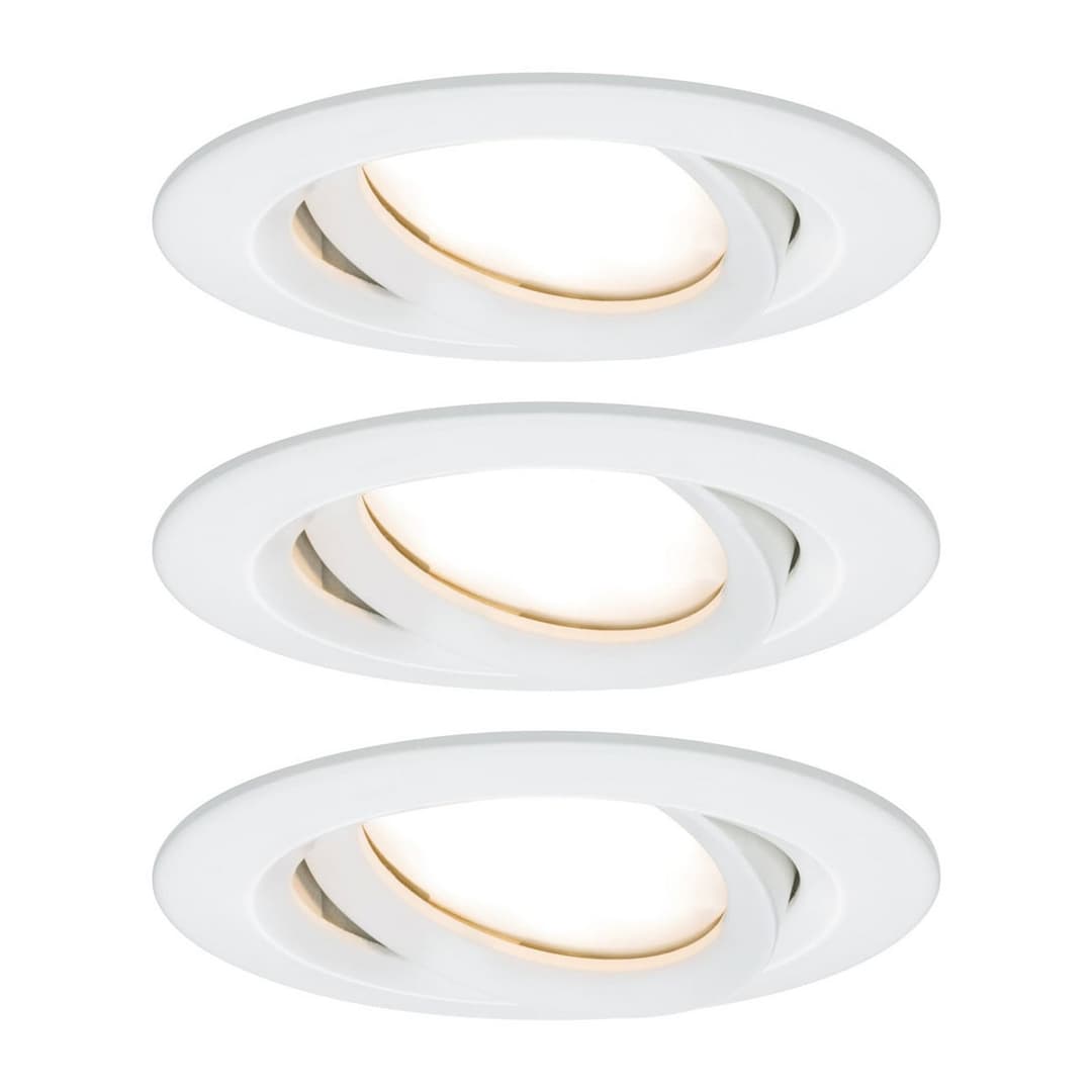 Nova Plus 3er LED-Spot rund weiß - Paulmann - Badezimmer - Modern - Metall - Einflammig