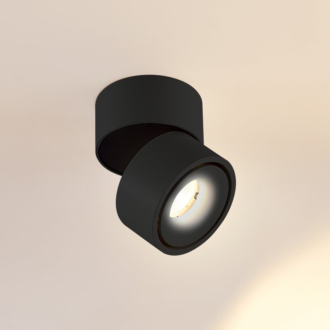 Rotari LED Aufgesetzter Spot 6,1W Schwarz - Arcchio - Wohnzimmer - Modern - Aluminium - Rund