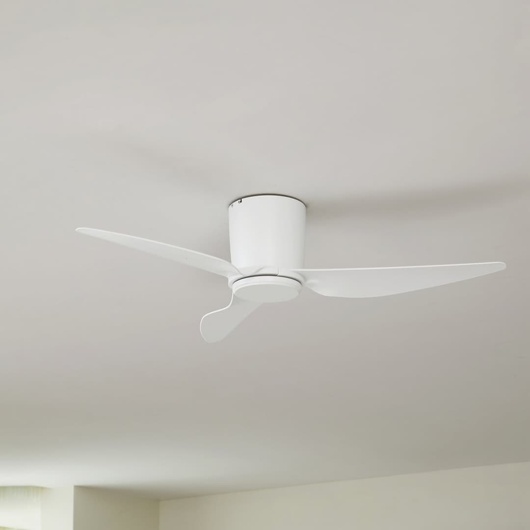 Aulo Deckenventilator Ø 123 cm weiß DC leise - Lindby - Wohnzimmer - Modern - Metall