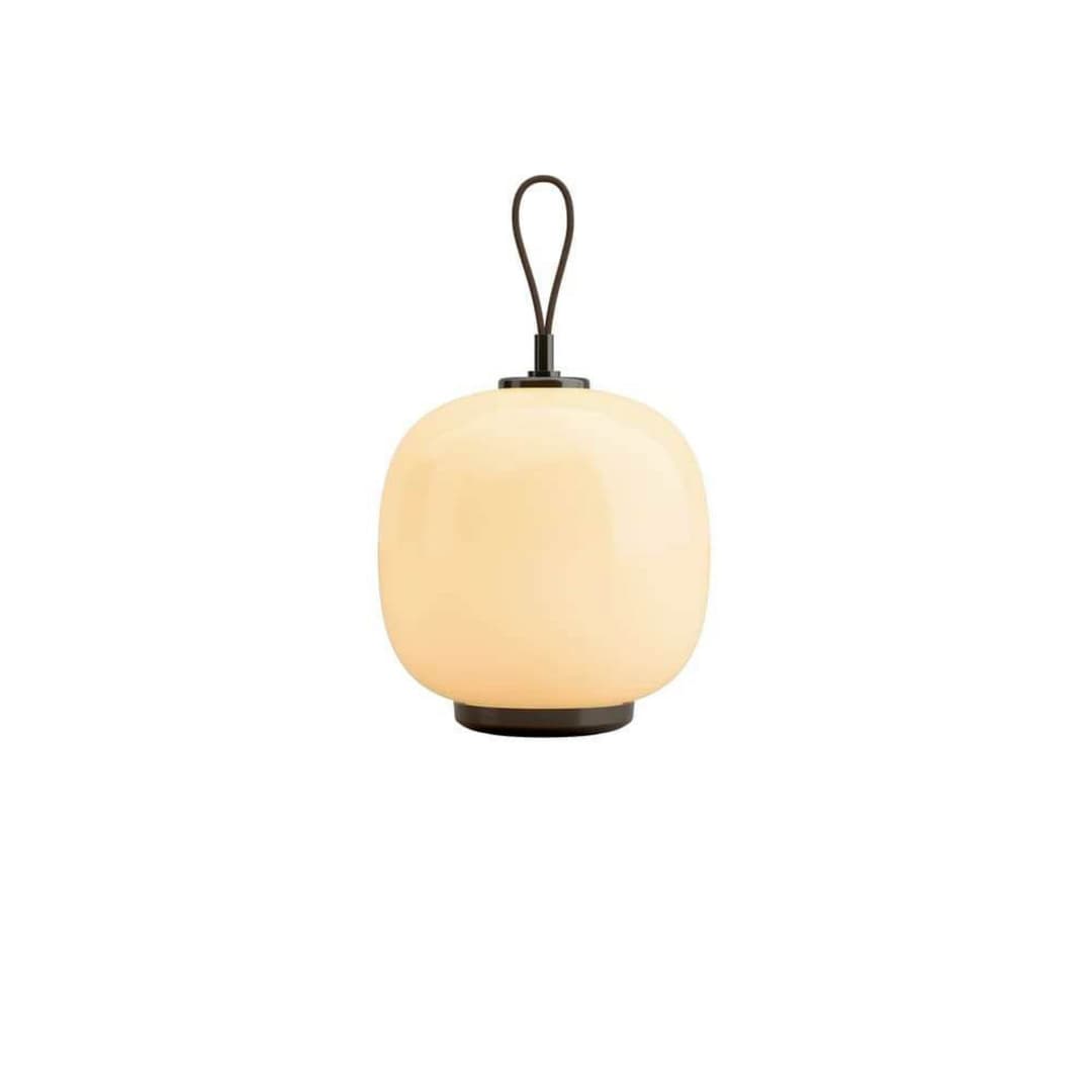VL45 Radiohus Akku-Tischlampe, messing/gelb - Louis Poulsen - Wohnzimmer - Glas
