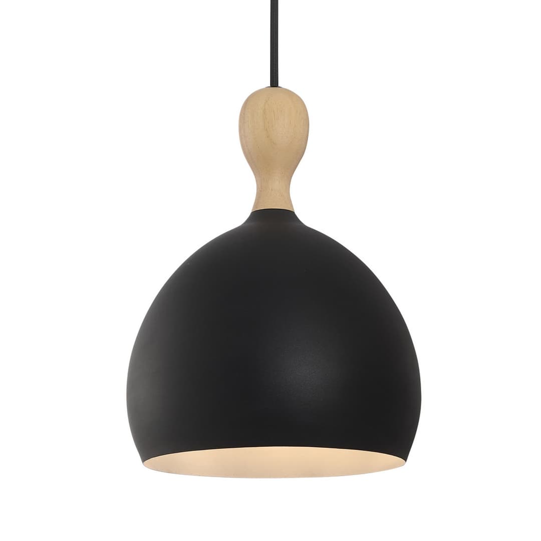 Dueodde Hängelampe, schwarz Ø 18 cm Metall E27 - Halo Design - Wohnzimmer - Skandinavisch - Einflammig