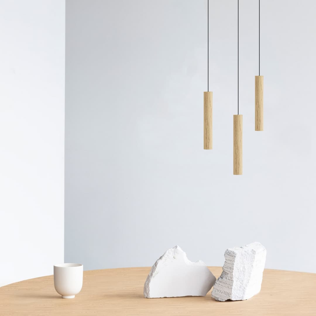 Chimes Cluster 3 Pendelleuchte Oak - UMAGE - Wohnzimmer - Design - Holz - Mehrflammig