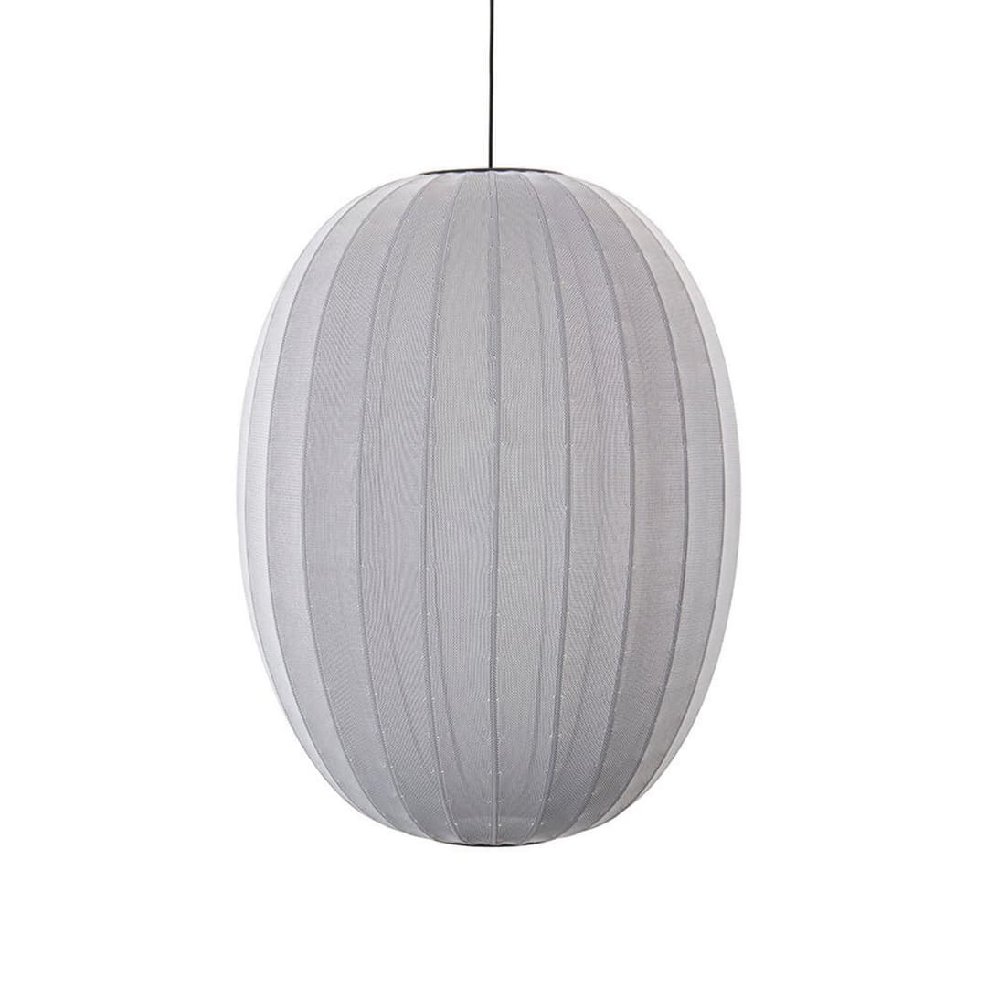 Knit-Wit 65 High Oval Pendelleuchte Silver - Made By Hand - Schlafzimmer - Aluminium