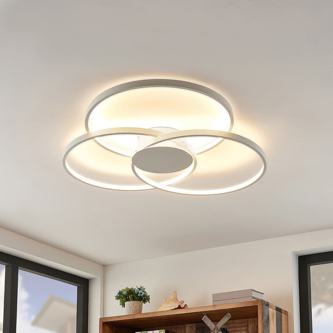 Riley Deckenleuchte White - Lindby - Wohnzimmer - Modern - Aluminium - Ring