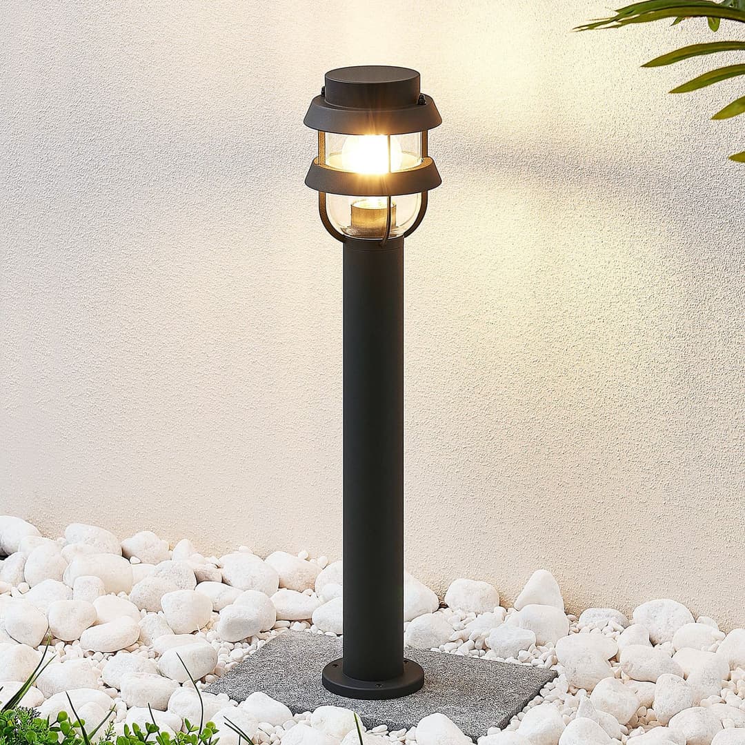 Alvaro Gartenleuchte H60 Dark Grey - Lindby - Terrasse - Modern - Aluminium - Einflammig