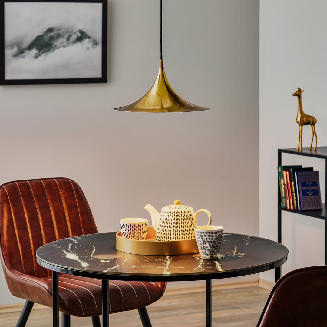 Semi Pendelleuchte Ø30 Messing - GUBI - Wohnzimmer - Design - Metall - Einflammig