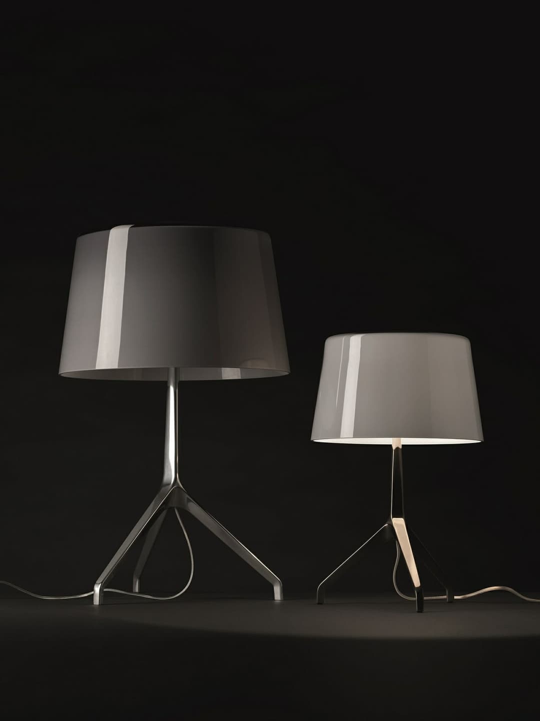 Lumiere XXS Tischleuchte Alu/Grau - Foscarini - Wohnzimmer - Aluminium