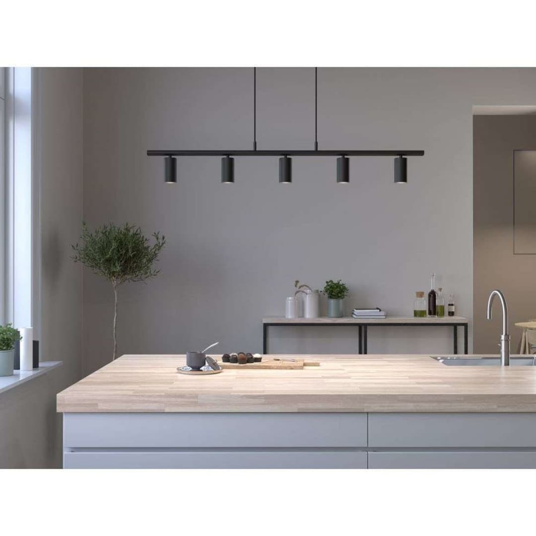 Lucy 5 Pendelleuchte Matt Black - Belid - Esszimmer - Metall