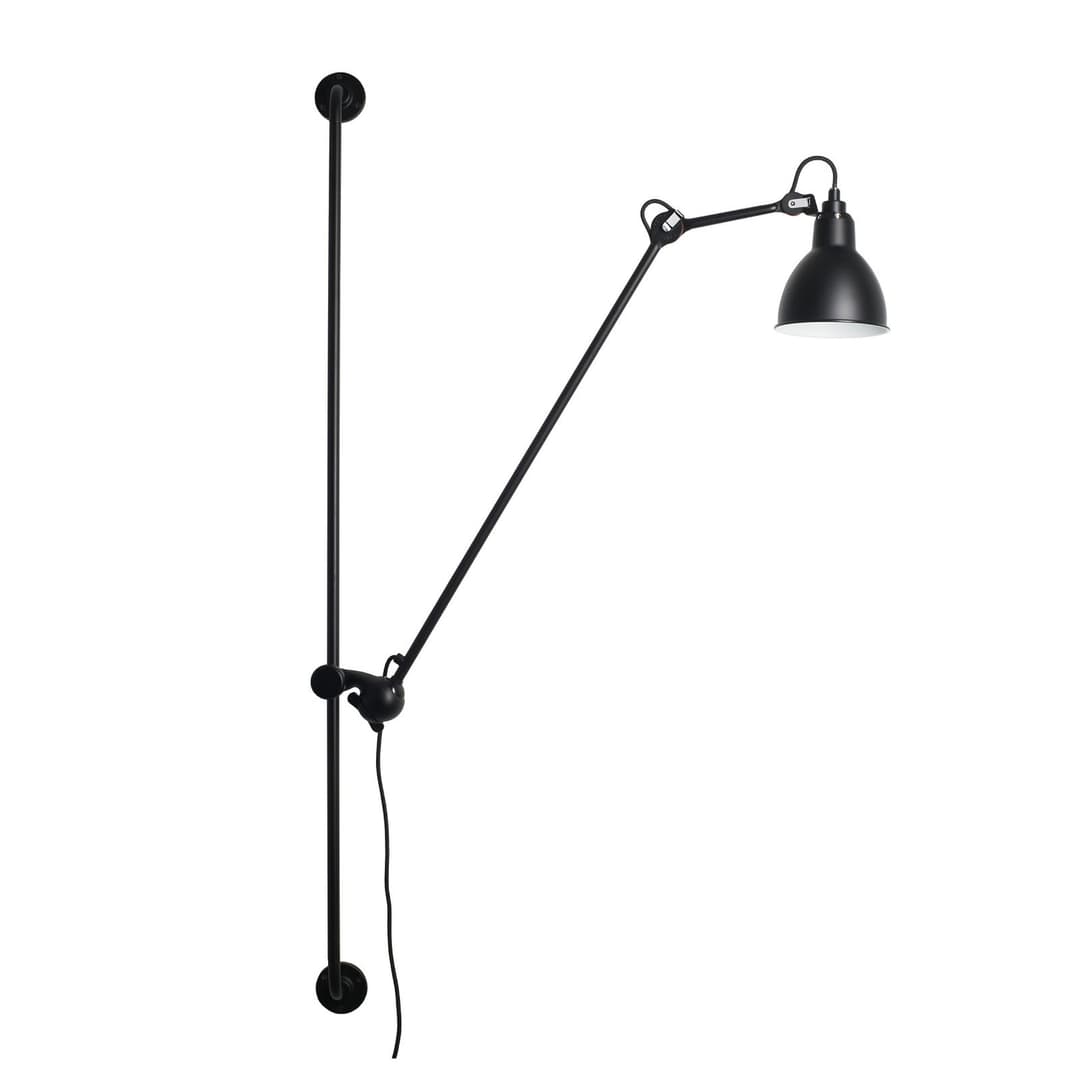 Lampe Gras 214 Round Wandleuchte, schwarz/schwarz - DCW - Wohnzimmer - Design - Metall - Einflammig