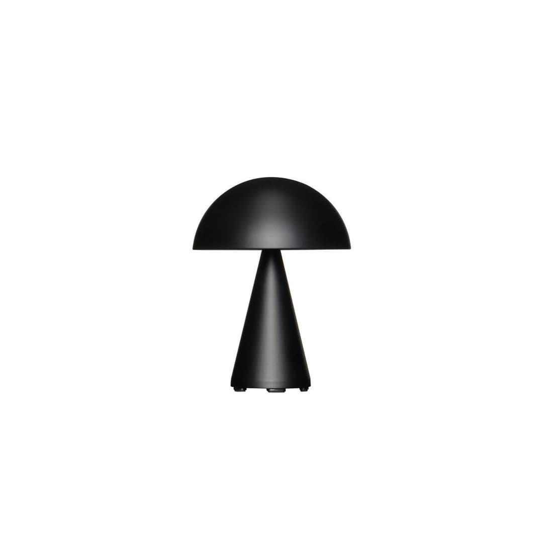 Mush LED-Akku-Tischlampe, schwarz matt, Höhe 20 cm - HÜBSCH - Terrasse - Modern - Metall - Einflammig