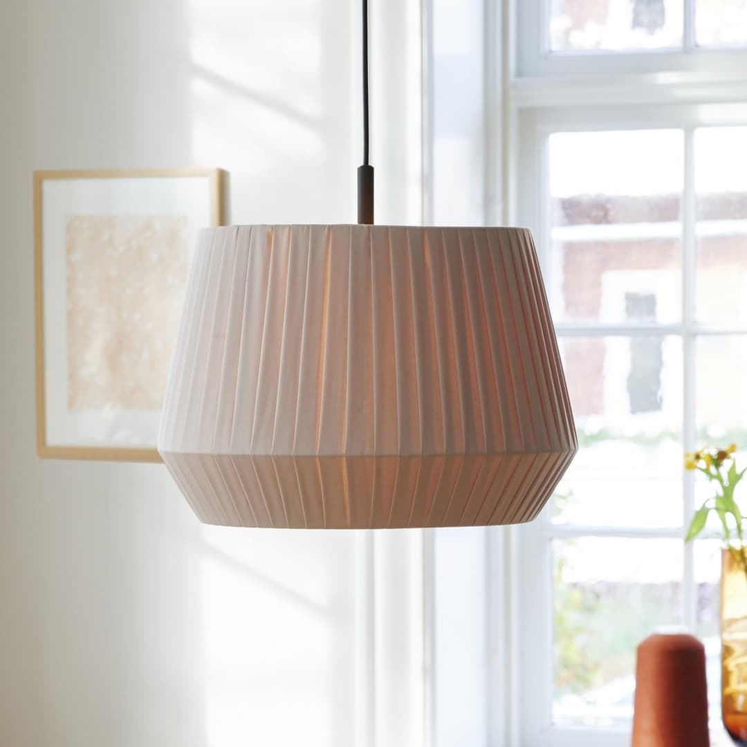 Dicte 40 Pendelleuchte Beige - Nordlux - Wohnzimmer - Skandinavisch - Stoff / Textil - Einflammig