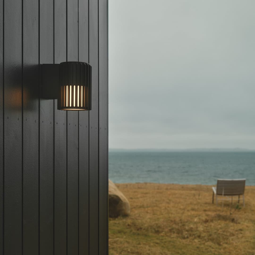 Aludra Außenwandleuchte Seaside, schwarz - Nordlux - Aluminium - Einflammig