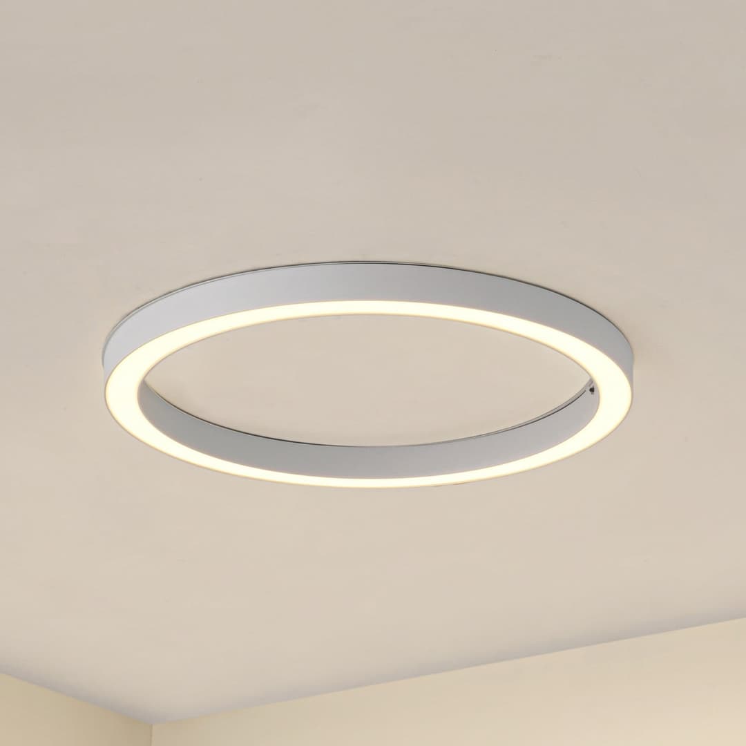 Neor LED-Deckenlampe, weiß, Ø 60 cm, CCT, dimmbar - Lucande - Flurbereich - Modern - Metall - Rund