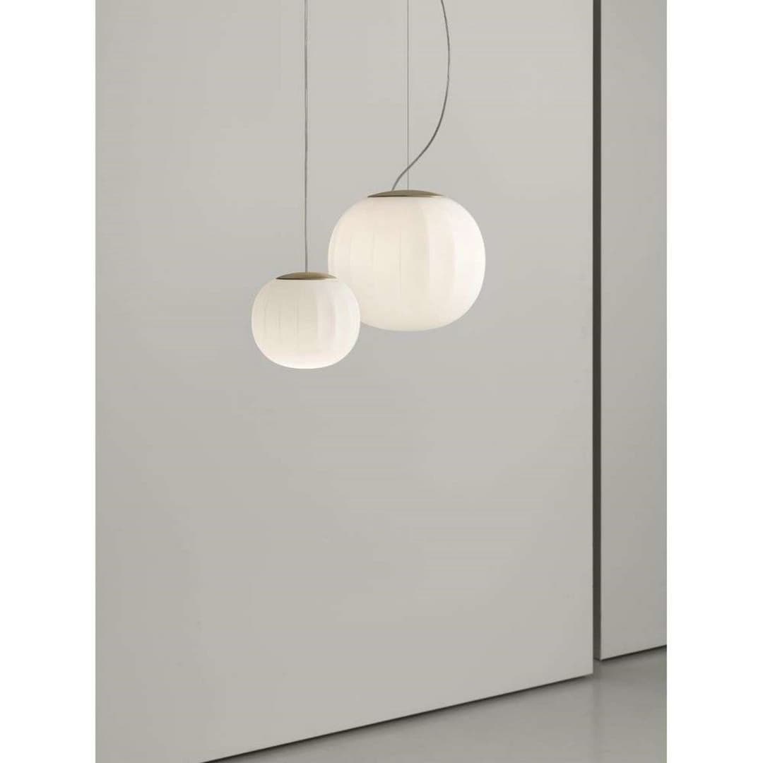 Lita Pendelleuchte Ø18 Brass - Luceplan - Wohnzimmer - Glas