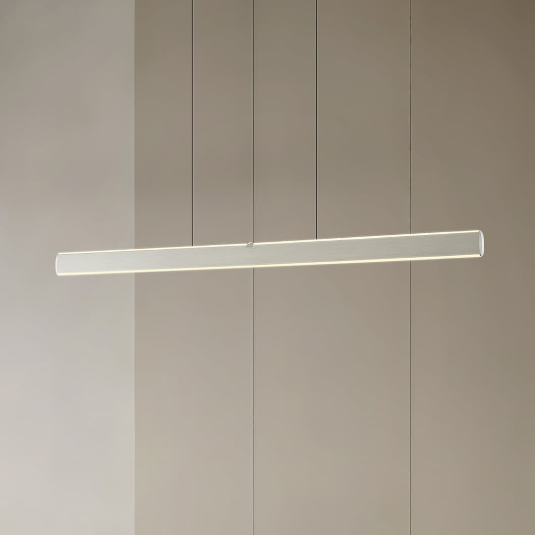 Arvon LED-Hängeleuchte, alufarben, 117 cm, CCT - Lucande - Wohnzimmer - Modern - Metall - Einflammig