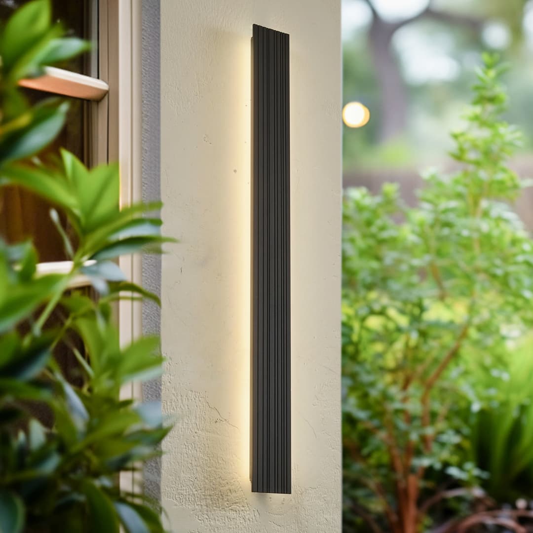 Melira LED-Außenwandleuchte, Höhe 100cm, anthrazit - Lucande - Terrasse - Modern - Aluminium - Einflammig
