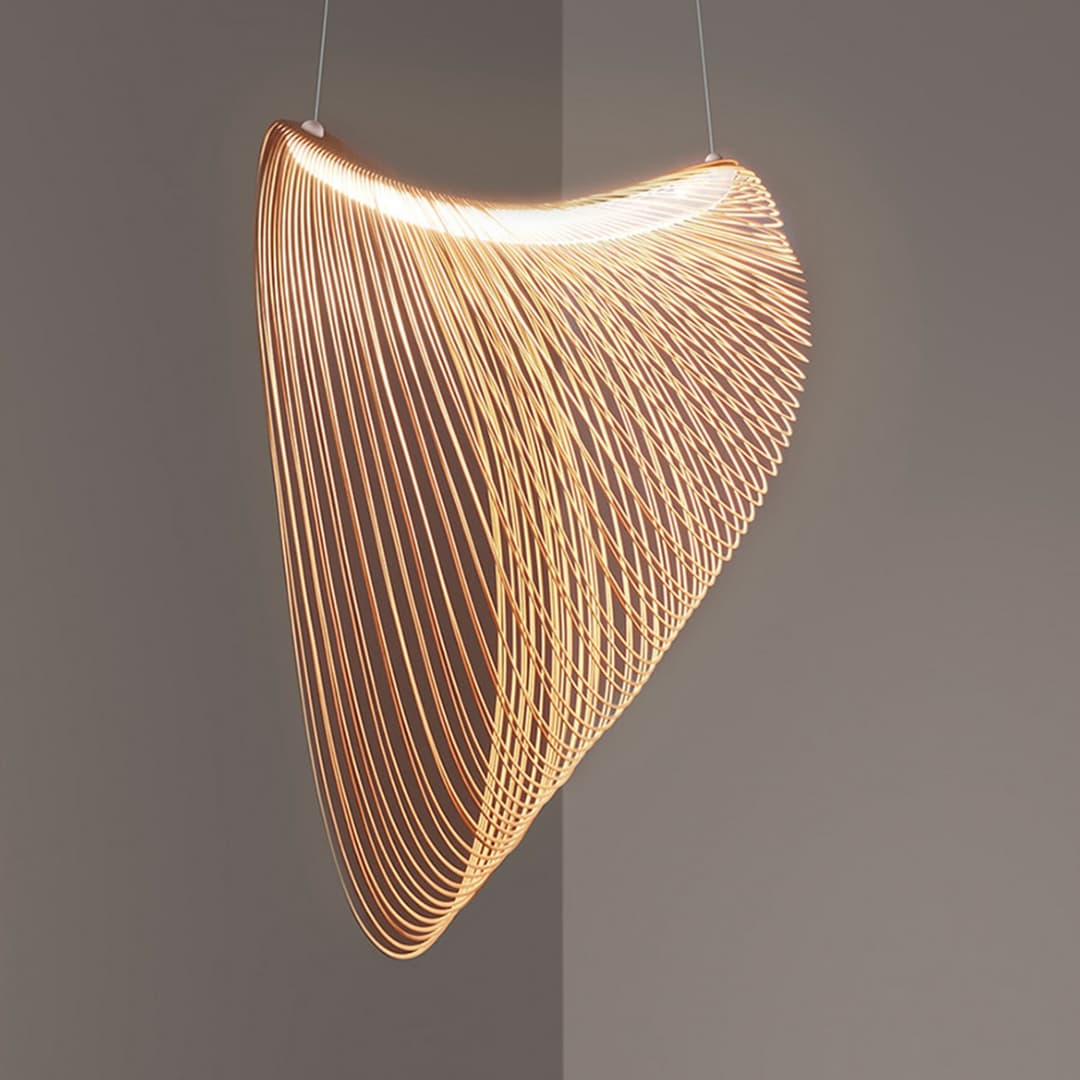 Illan LED-Hängelampe, Ø100 cm, Holz, dimmbar - Luceplan - Wohnzimmer - Design - Einflammig