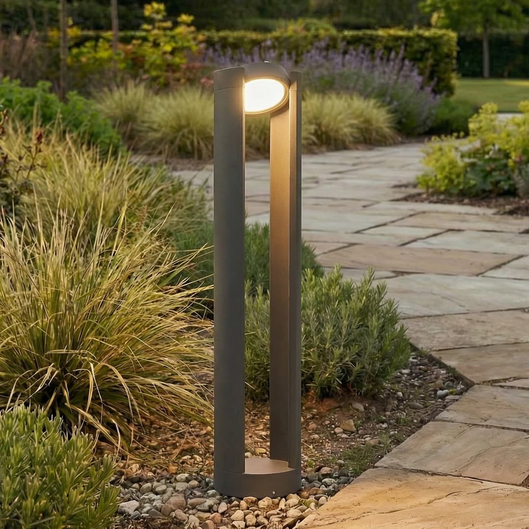 Dylen High LED Außen Gartenleuchte IP65 Graphite - Lucande - Terrasse - Modern - Metall - Einflammig
