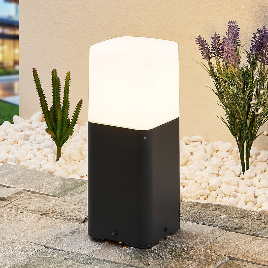 Obuna Gartenleuchte H30 Anthracite - Lucande - Modern - Metall - Einflammig