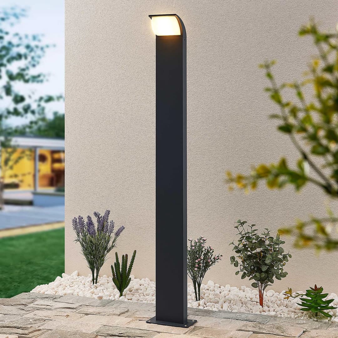 Tinna LED Gartenleuchte H100 Anthracite - Lucande - Terrasse - Modern - Aluminium - Einflammig