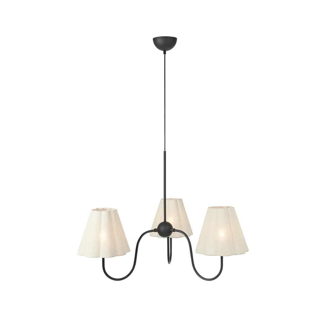 Veya Hängeleuchte, beige, Leinen, Ø 90 cm, E14 - Markslöjd - Wohnzimmer - Stoff / Textil - Mehrflammig