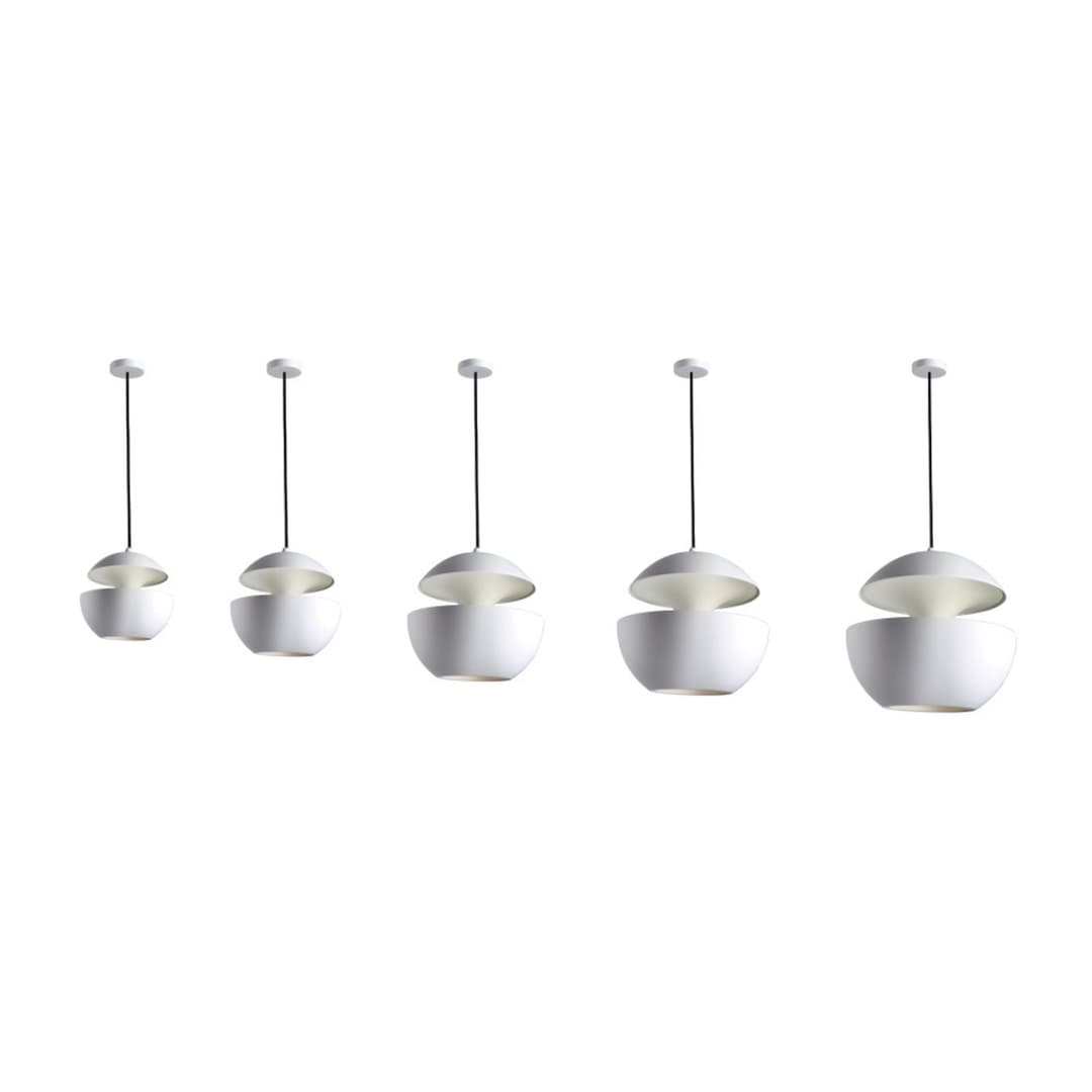 Here Comes The Sun Pendelleuchte Ø350 Weiß/Weiß - DCW - Wohnzimmer - Aluminium