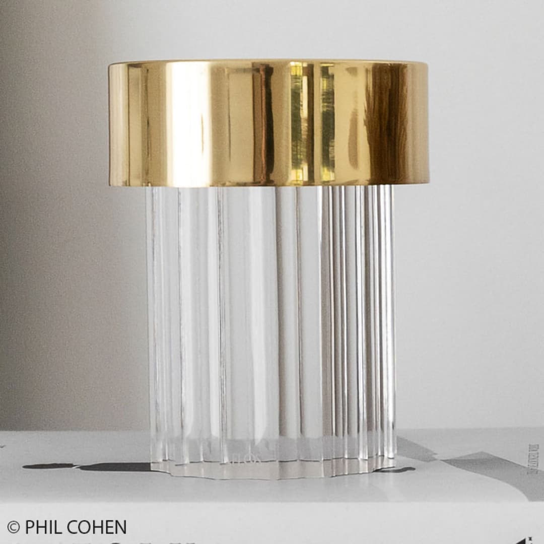 Last Order Fluted Portable Tischleuchte Satin Copper - Flos - Wohnzimmer - Design - Glas
