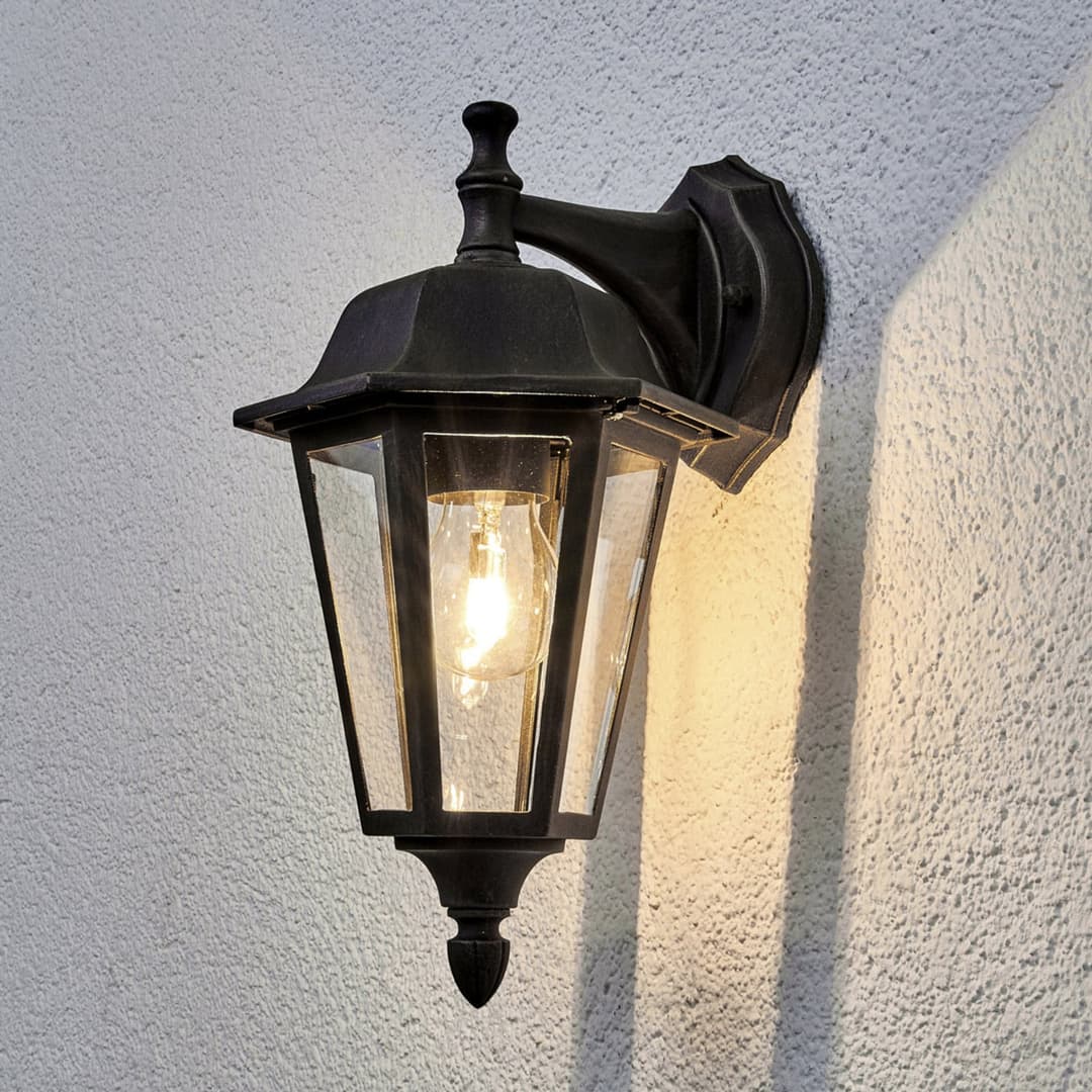 Lamina Außenwandleuchte Rust - Lindby - Balkon - Antik - Glas - Einflammig