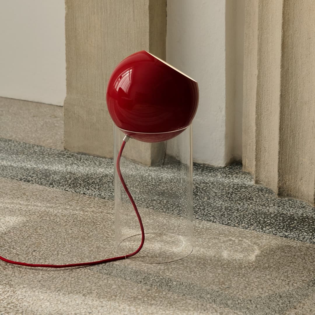 Topan VP14 Stehlampe zinnoberrot E27 - &Tradition - Wohnzimmer - Design - Aluminium - Einflammig