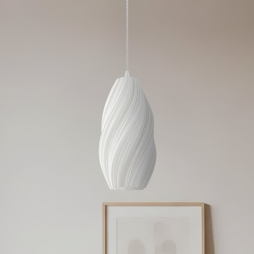 Nuvia Pendelleuchte Ø 15,5 cm weiß - Lindby - Wohnzimmer - Modern - Kunststoff - Einflammig