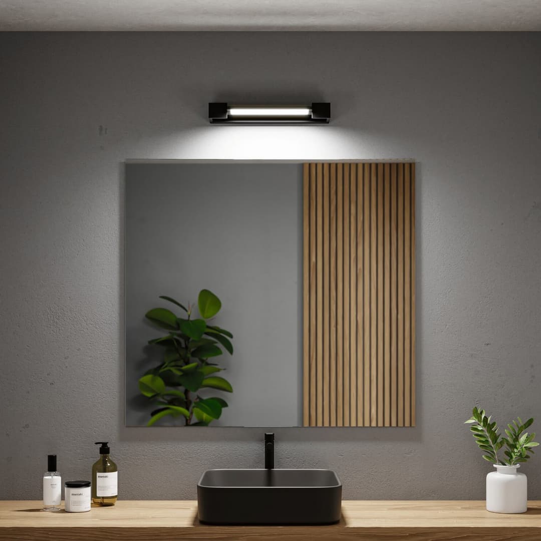 LED-Wandlampe Lucille schwarz 40 cm dimmbar IP44 - Paulmann - Badezimmer - Modern - Metall - Eckig