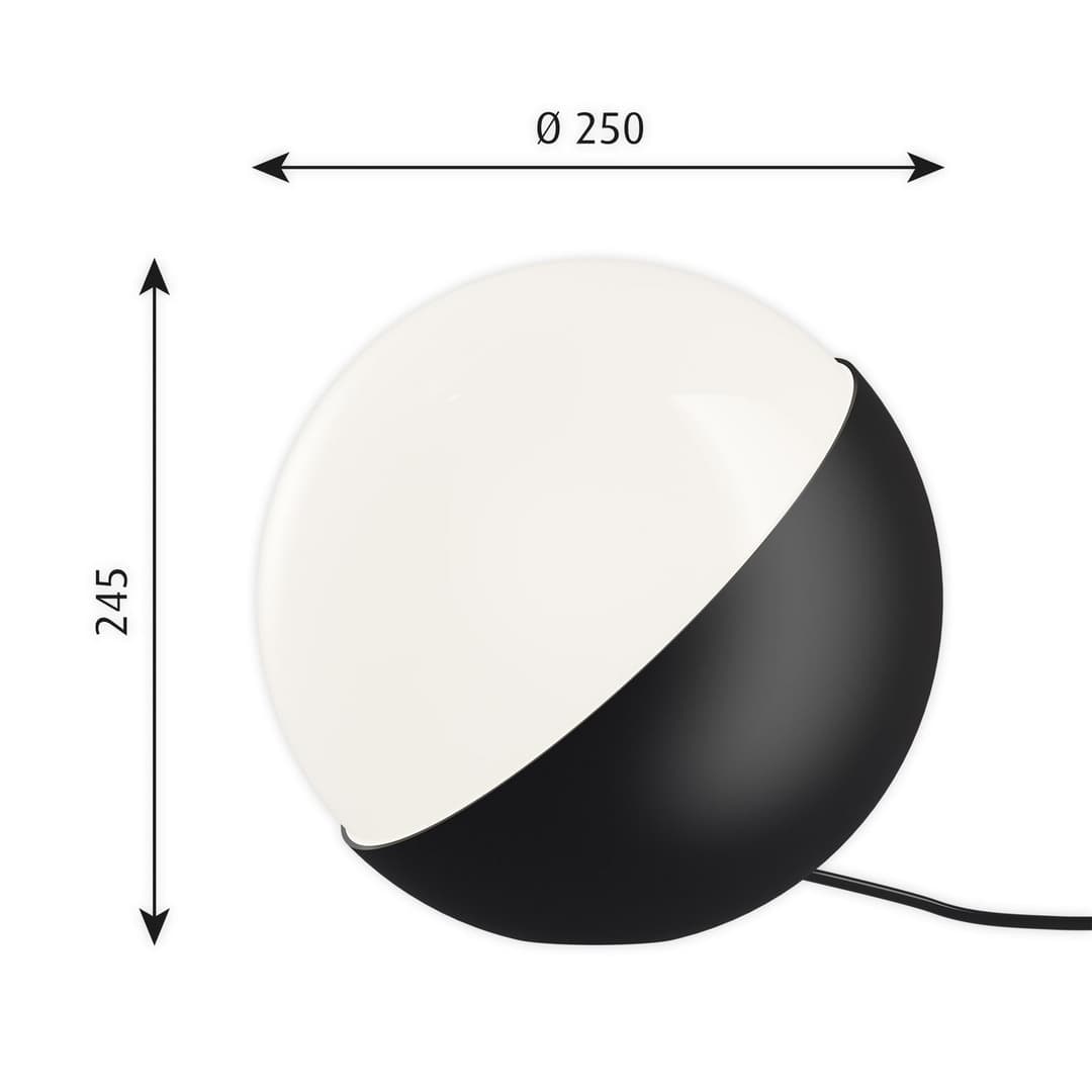 VL Studio Tischlampe, Ø 25cm, schwarz, dim. - Louis Poulsen - Wohnzimmer - Design - Metall