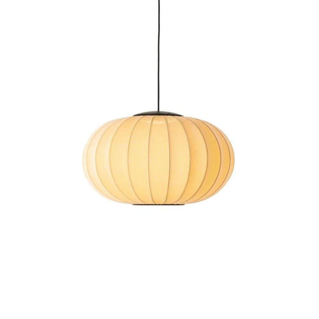 Knit-Wit 57 Oval LED Pendelleuchte Sunrise - Made By Hand - Schlafzimmer - Stoff / Textil