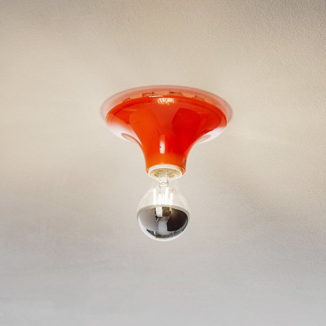 Teti Deckenleuchte/Wandleuchte, orange, Ø14 cm - Artemide - Wohnzimmer - Design - Kunststoff - Rund