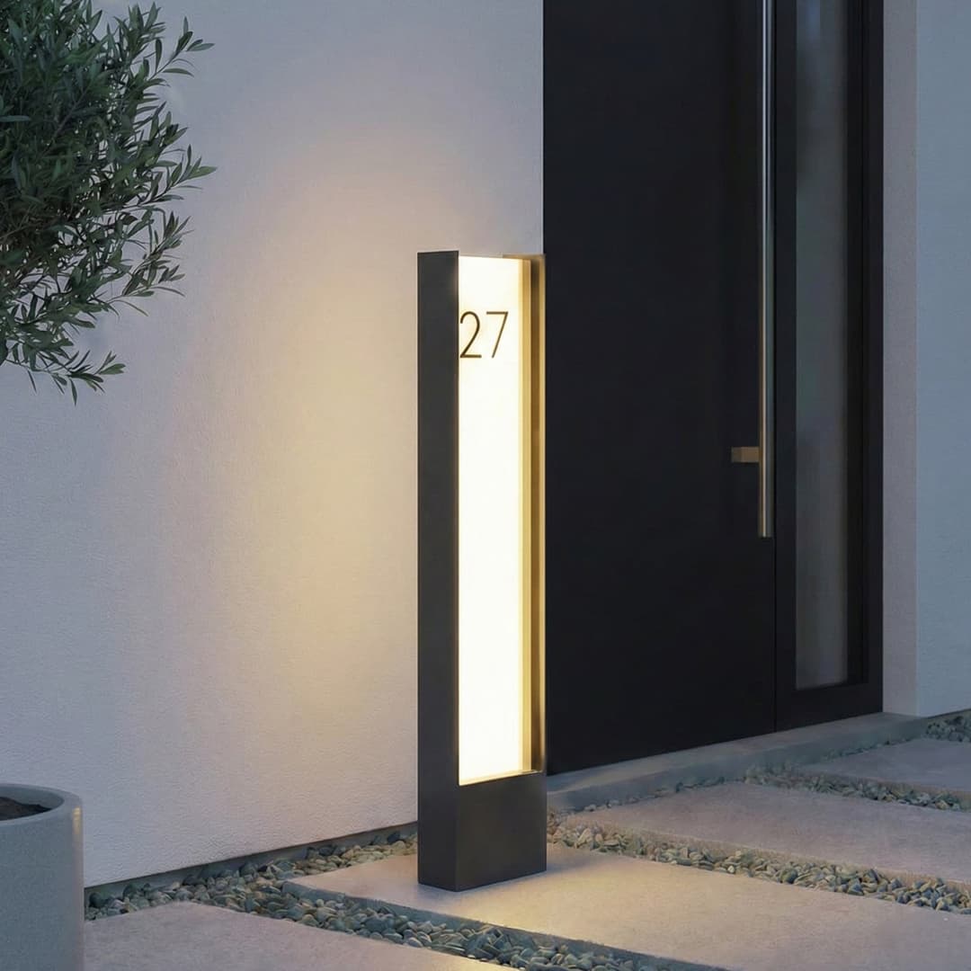 Selqa LED-Wegeleuchte, anthrazit, IP65, Hausnummer - Lindby - Terrasse - Modern - Metall - Eckig