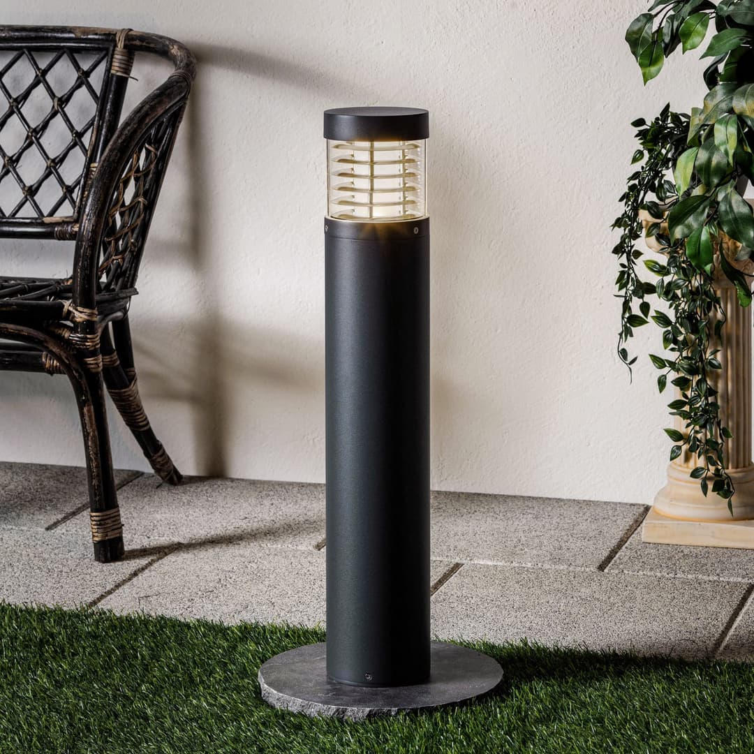 Lucius Außen Gartenleuchte H65 Graphite - Lucande - Terrasse - Modern - Aluminium - Einflammig