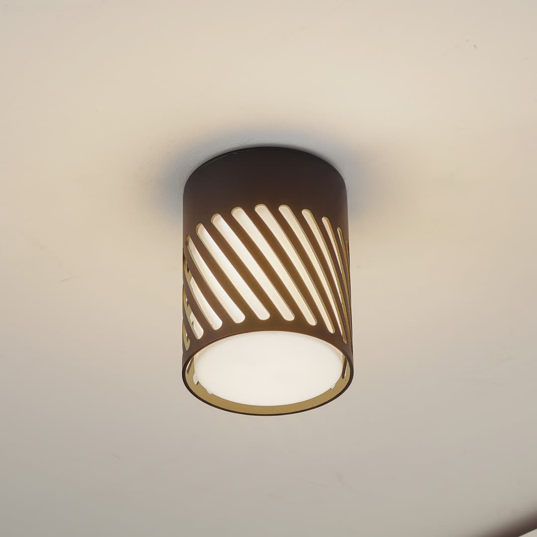 Lurinda Außendeckenleuchte, schwarz, Aluminium, 10,5 cm - Lindby - Balkon - Modern - Einflammig