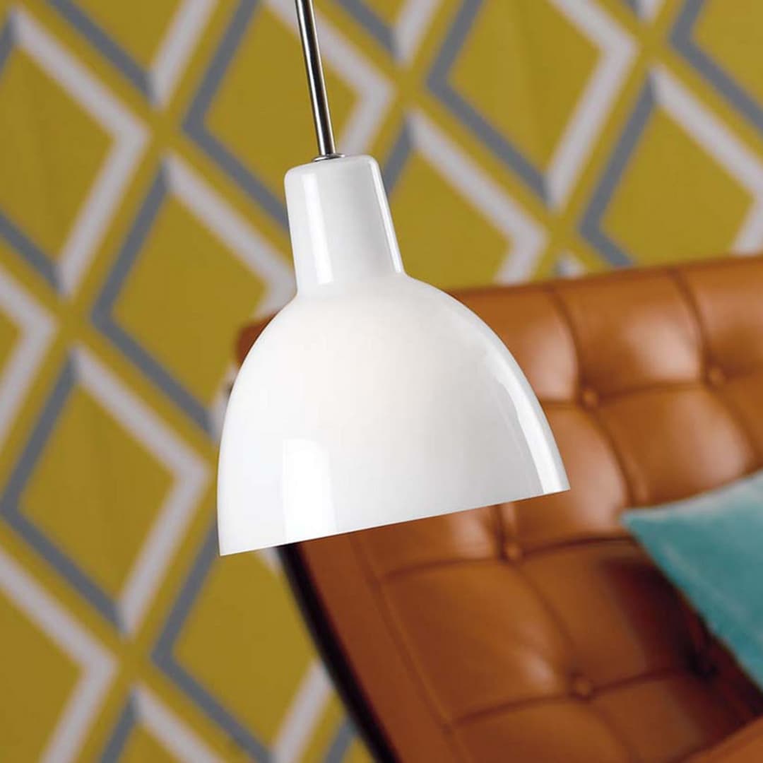 Toldbod Glas Pendelleuchte, Ø15,5 cm, weiß- Louis Poulsen - Wohnzimmer - Design - Einflammig