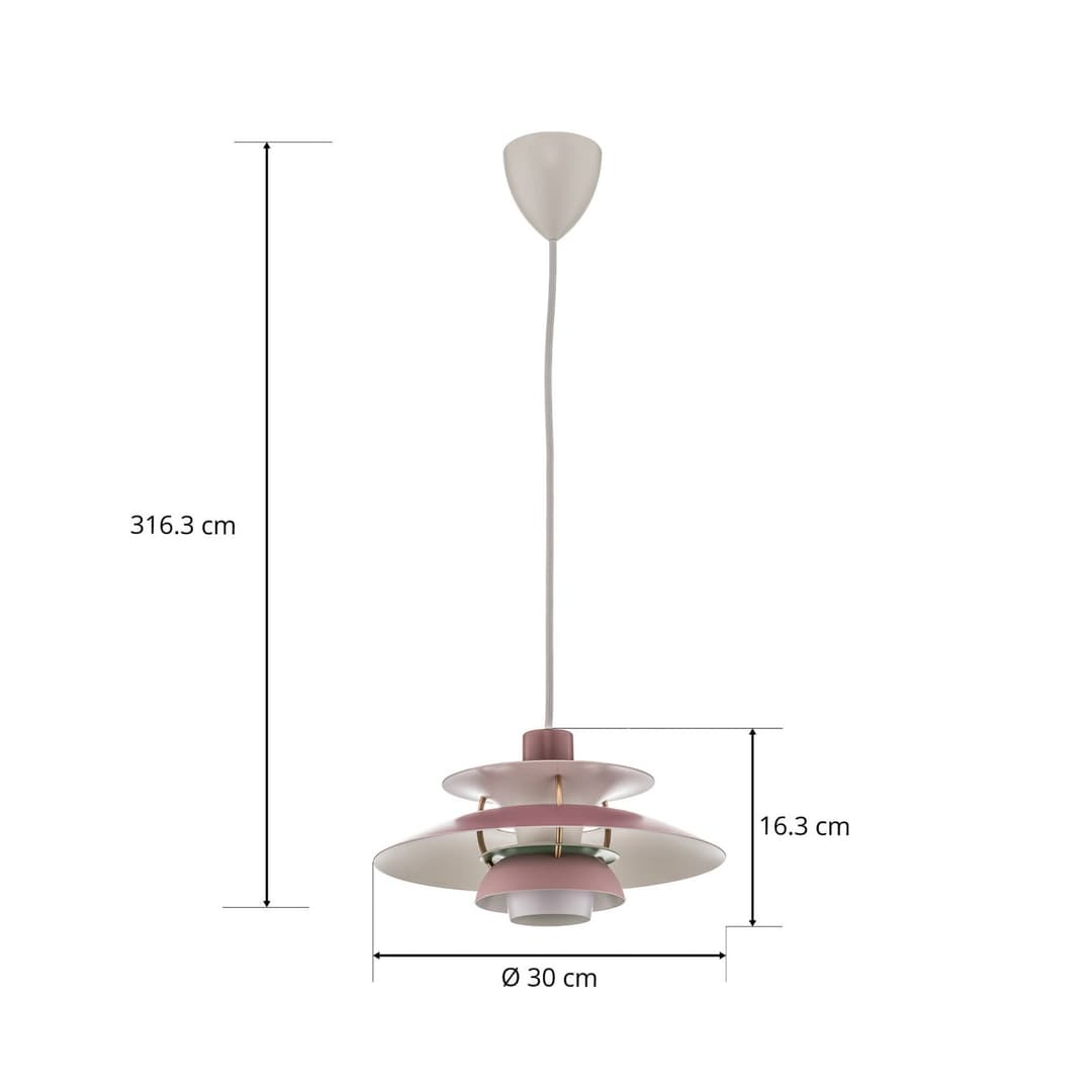 PH 5 300 Hängeleuchte, rosa, 30 cm - Louis Poulsen - Wohnzimmer - Design - Metall - Einflammig