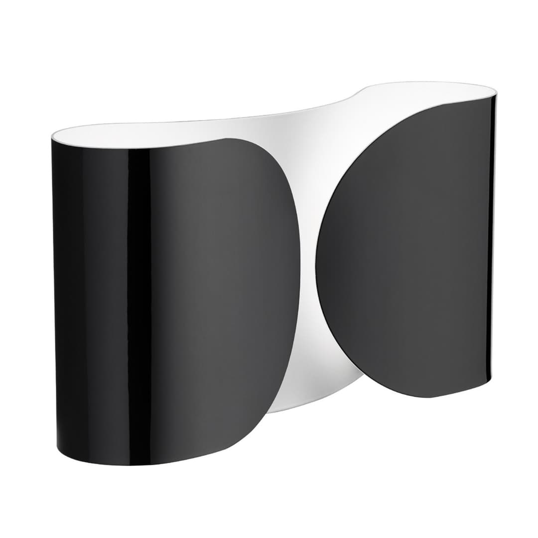 FOGLIO Wandlampe, schwarz, 37 cm, Metall, up/down - FLOS - Wohnzimmer - Design - Eckig