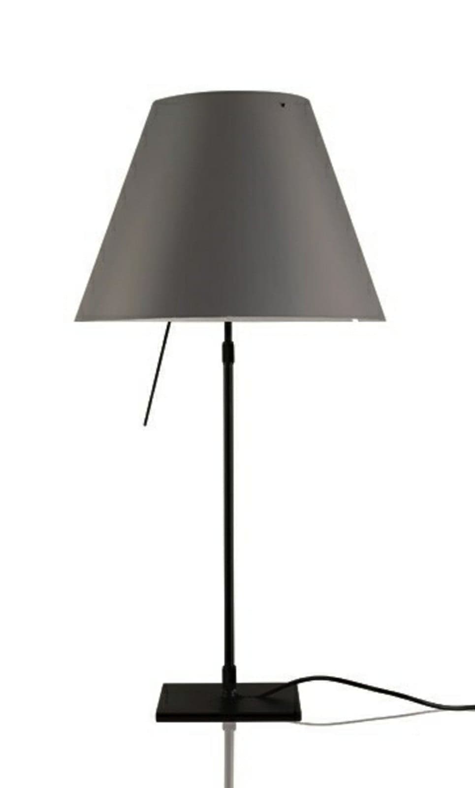 Costanza Tischleuchte, grau/schwarz, dimmbar - Luceplan - Wohnzimmer - Aluminium