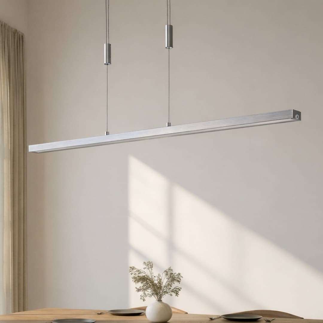 Myron Pendelleuchte Alu - Lucande - Wohnzimmer - Modern - Aluminium - Einflammig