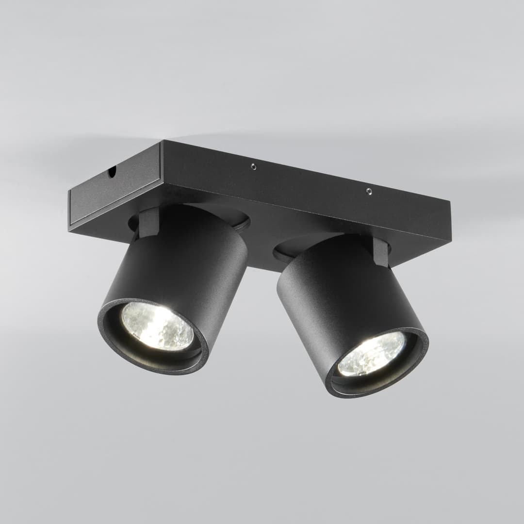 Focus 2 LED-Spot, schwarz, 2-flg., CCT drehbar - Light-Point - Wohnzimmer - Design - Aluminium - Mehrflammig