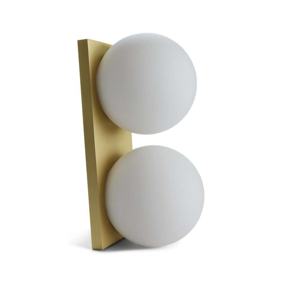 Palla C2135 LED-Deckenlampe, messing/opal, dim. - Antidark - Wohnzimmer - Glas