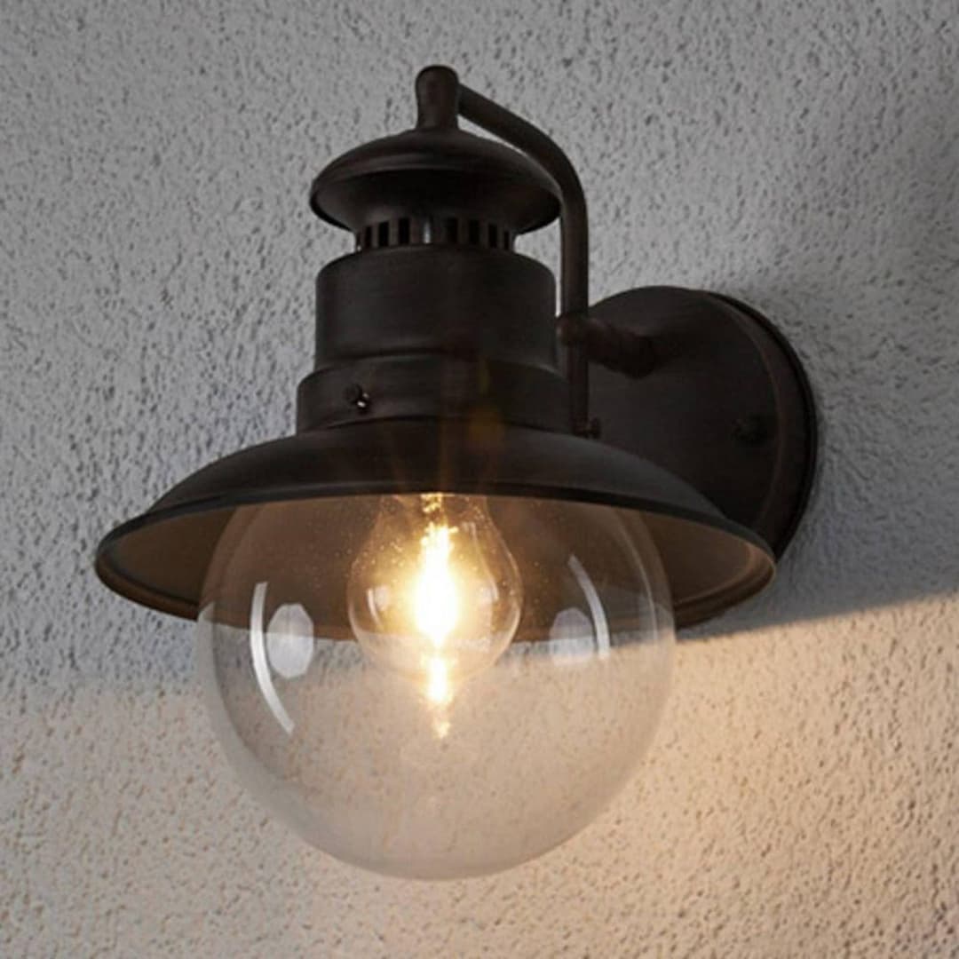 Eddie Außenwandleuchte Rust - Lindby - Balkon - Landhaus / Rustikal - Metall - Einflammig